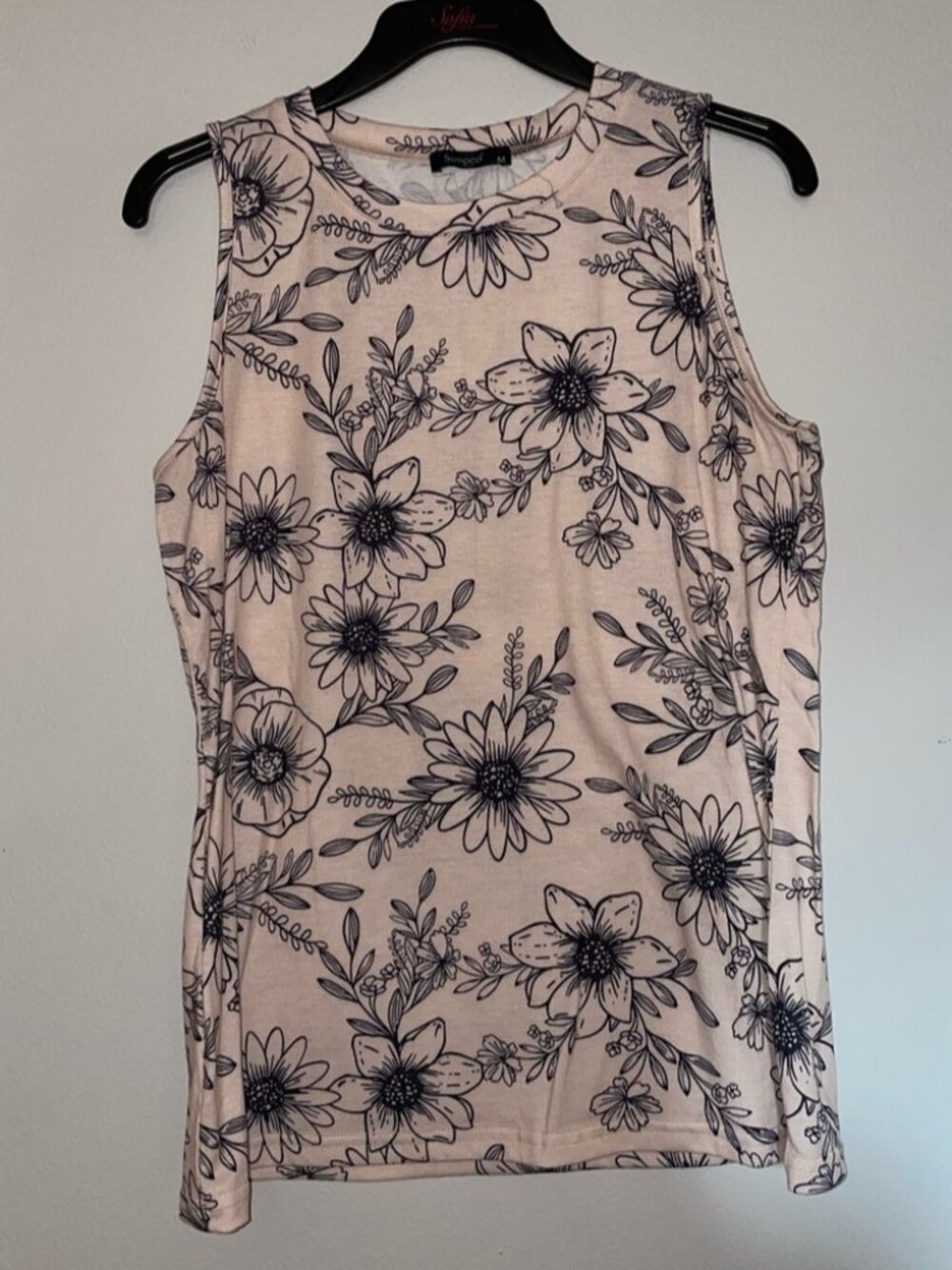Sleeveless Floral Print Tank Top